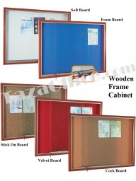 Wooden Frame Sliding Glass Cabinet
